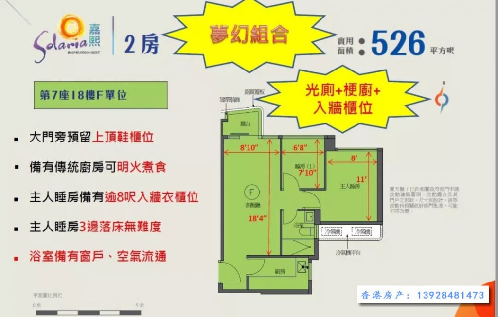 香港新楼盘嘉熙户图(两房)