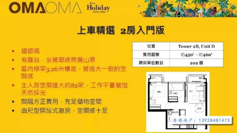 香港oma oma两房户型图 (1)