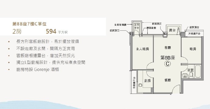 香港朗涛户型图3