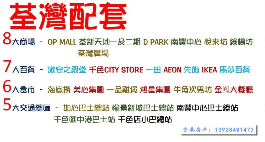 香港新楼盘映日湾最新推出172个单位,房价426万起 第2张- 香港映日湾周边配套成熟