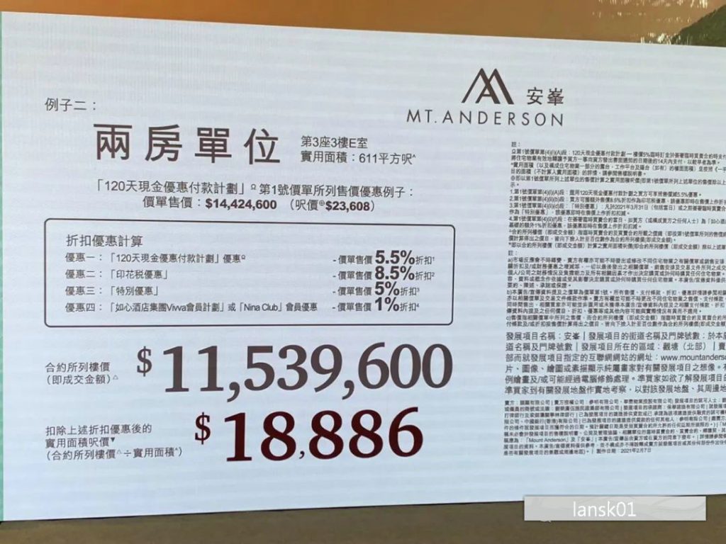香港房产安峰首批单位最高折扣20%房价792万起 第2张- 香港新楼盘安峰价格 (3)