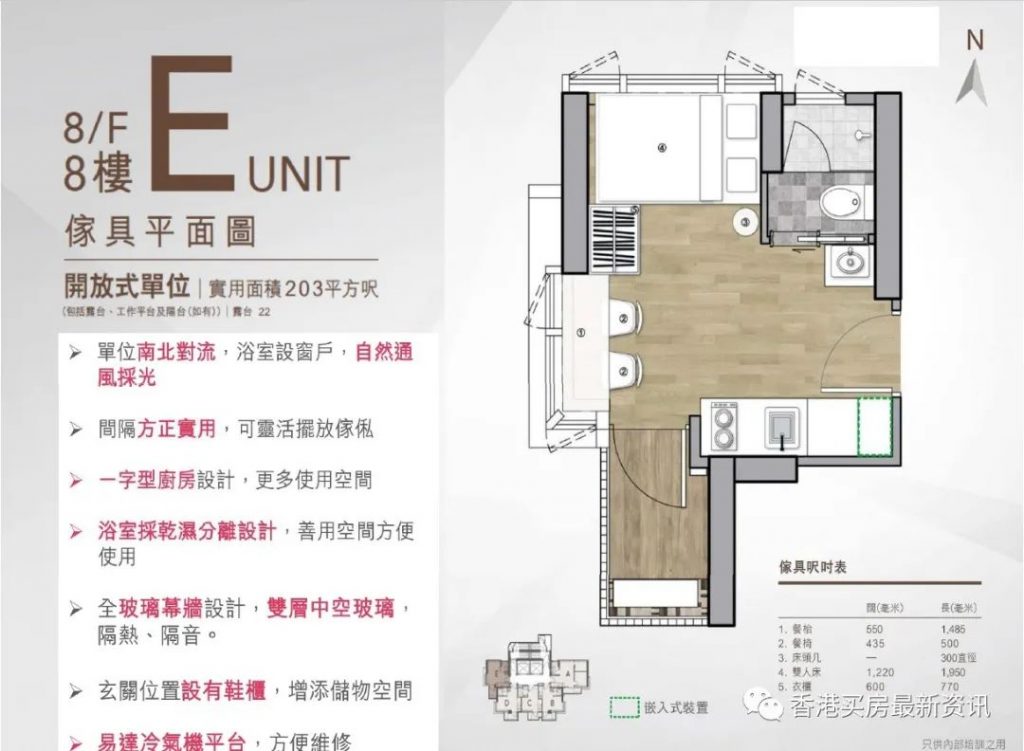 香港买房|小户型楼盘推荐|旺角新房|千望 第8张- 香港千望户型图 (2)