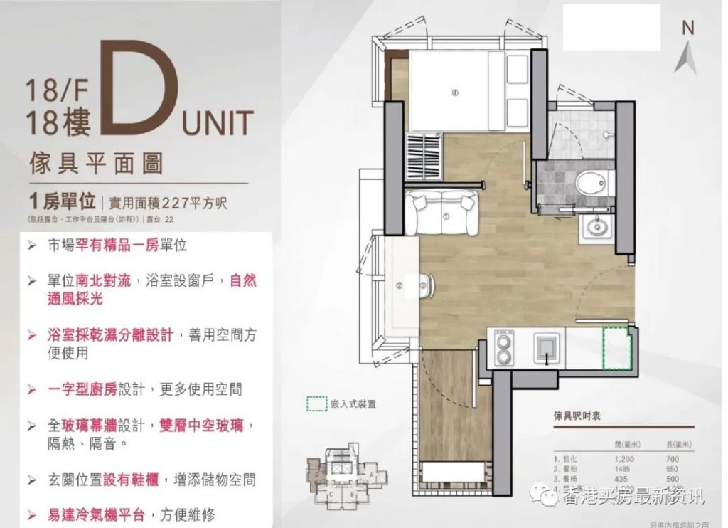 香港买房|小户型楼盘推荐|旺角新房|千望 第7张- 香港千望户型图 (4)