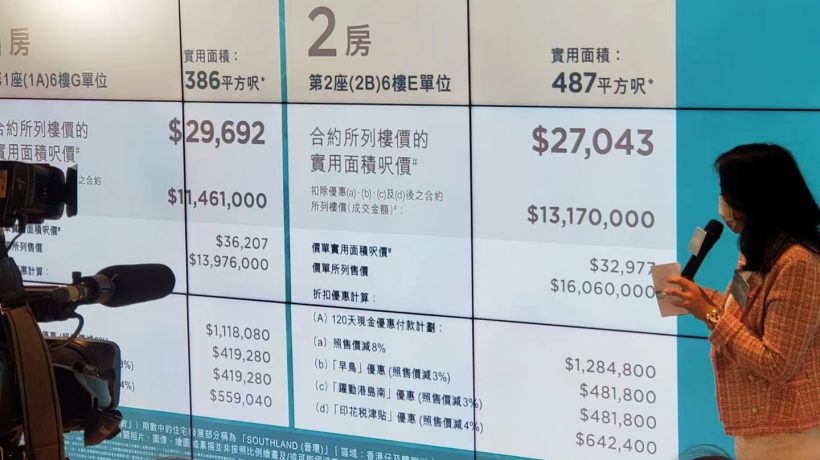 晋环加推第二张价单,房价约1695万起,最高折扣优惠为18%