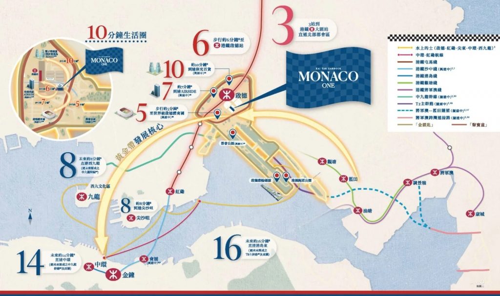 香港新楼盘MONACO ONE户型，交通，学校，位置等介绍 香港新盘介绍 第16张