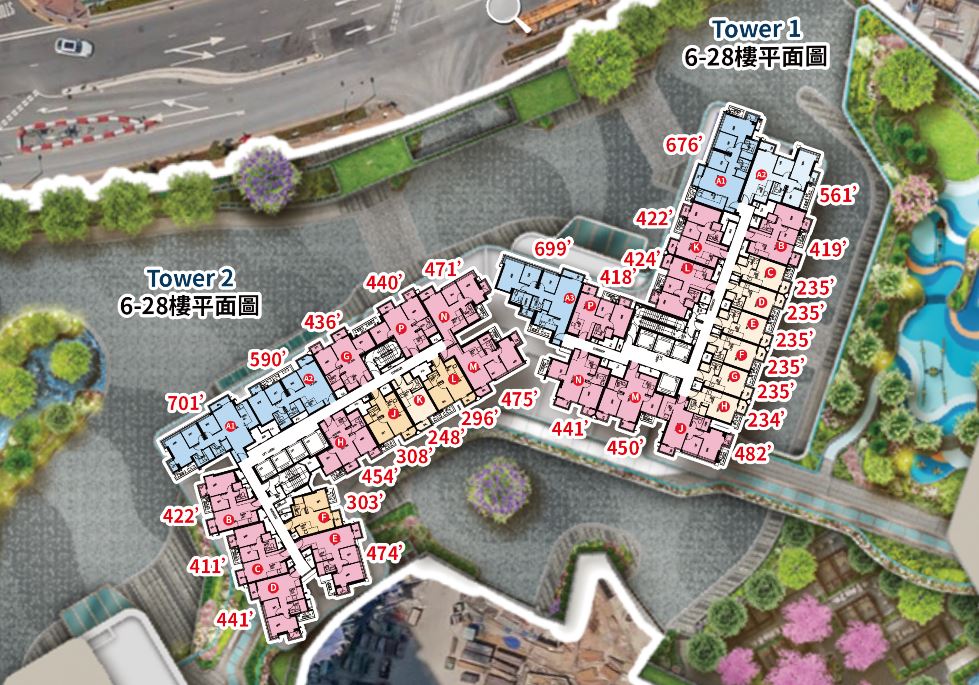 NOVO LAND第1B期区域，户型，学校，周边配套介绍 香港新盘介绍 第3张