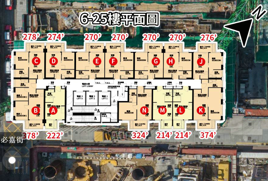 香港必嘉坊迎汇楼盘区域，户型图，配套详解  第3张