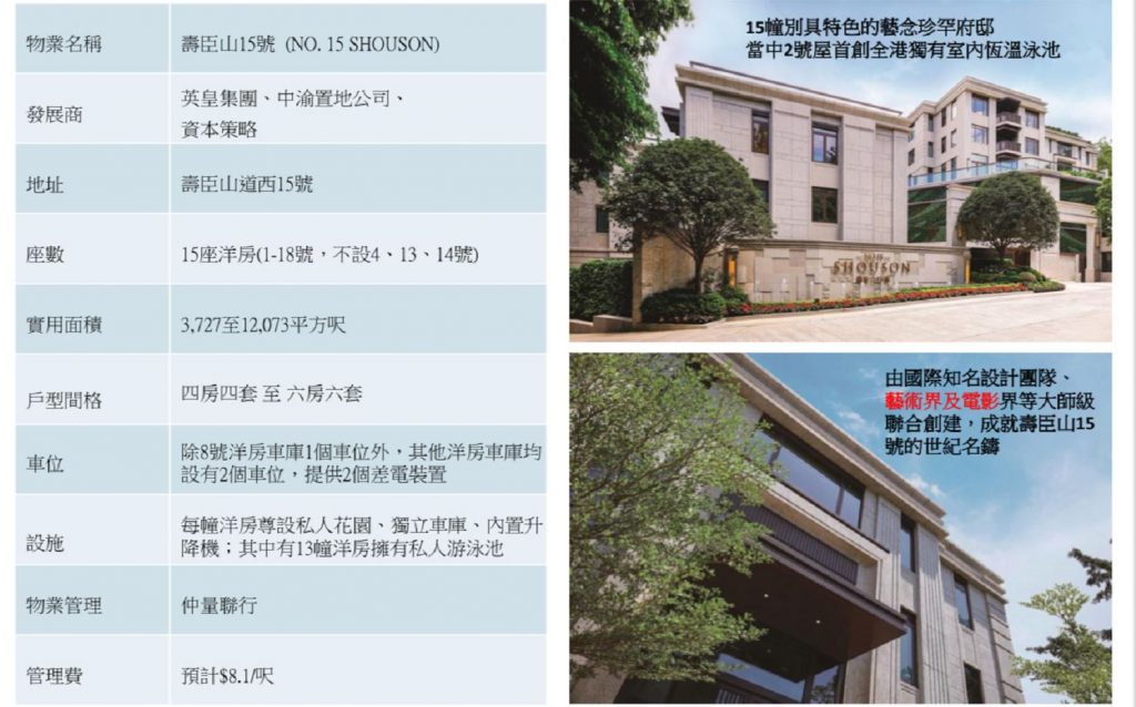 香港寿臣山15号别墅NO. 15 SHOUSON 第1张-