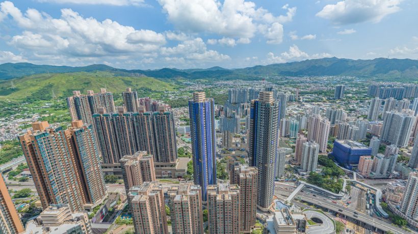 香港元朗地铁站上盖的大型住宅新楼盘The YOHO Hub II