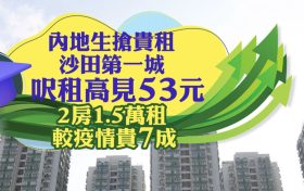 香港房产沙田第一城平均租金升过楼价
