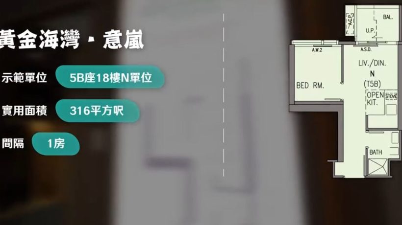 香港屯门新楼盘黄金海湾意岚样板房介绍