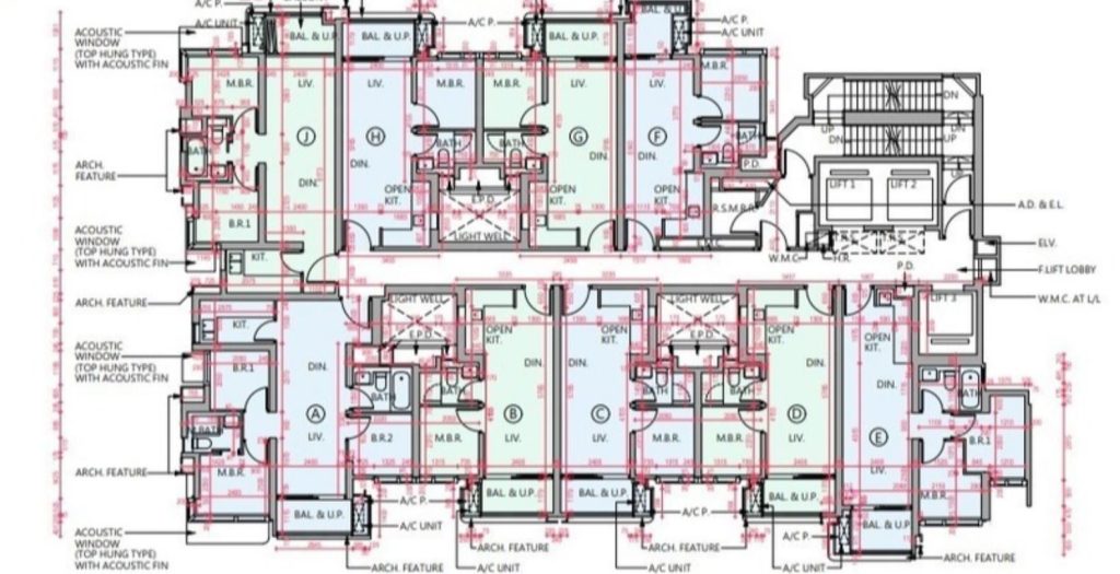 长沙湾的全新楼盘瑜悦(Echo House)地理位置优越 第1张- 瑜悦户型图,平面图