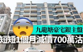 香港九龙塘嘉林边道楼盘龙苑，四房银主盘亏1458万
