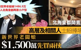 香港新世界老板娘1486万港元购入北角皇都项目两套小户型