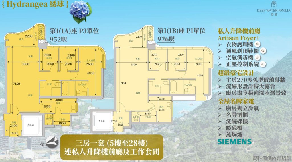 香港房产消息:「滶晨」今日起正式收票产日累计收票约1300张 第17张- 滶晨三房户型图