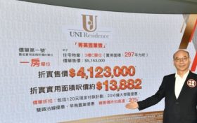 香港打造的沙田显和里项目UNI Residence正式公布首张价单入场价410万